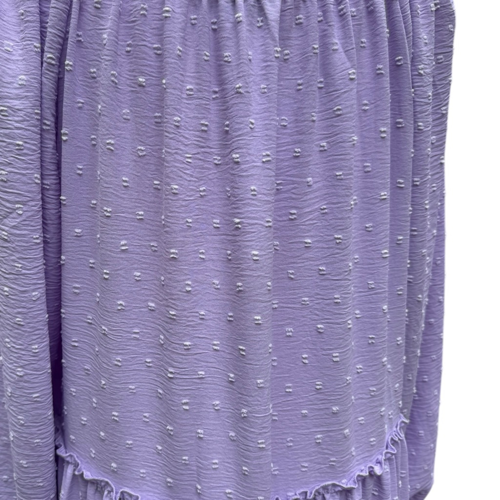NWT Zoco Lavender Daymaker Dress Boho Maxi Cottagecore Feminine Flowy Chic Tiers - Picture 9 of 15